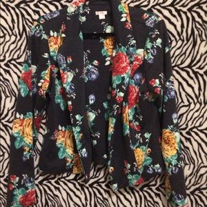 Floral Navy Cotton Jacket